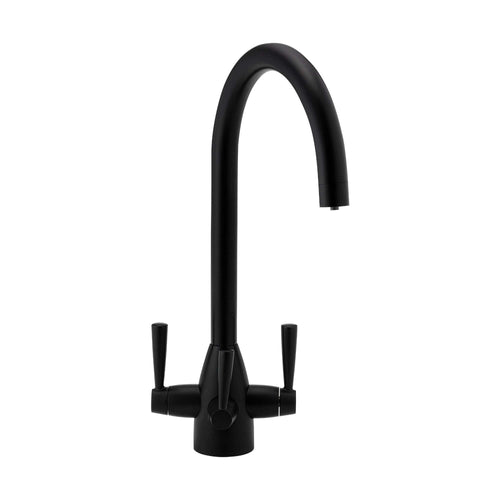 Buy Icon modern filter tap with twin levers - black online UK