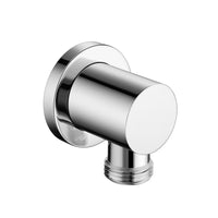 Round shower outlet elbow solid brass - chrome