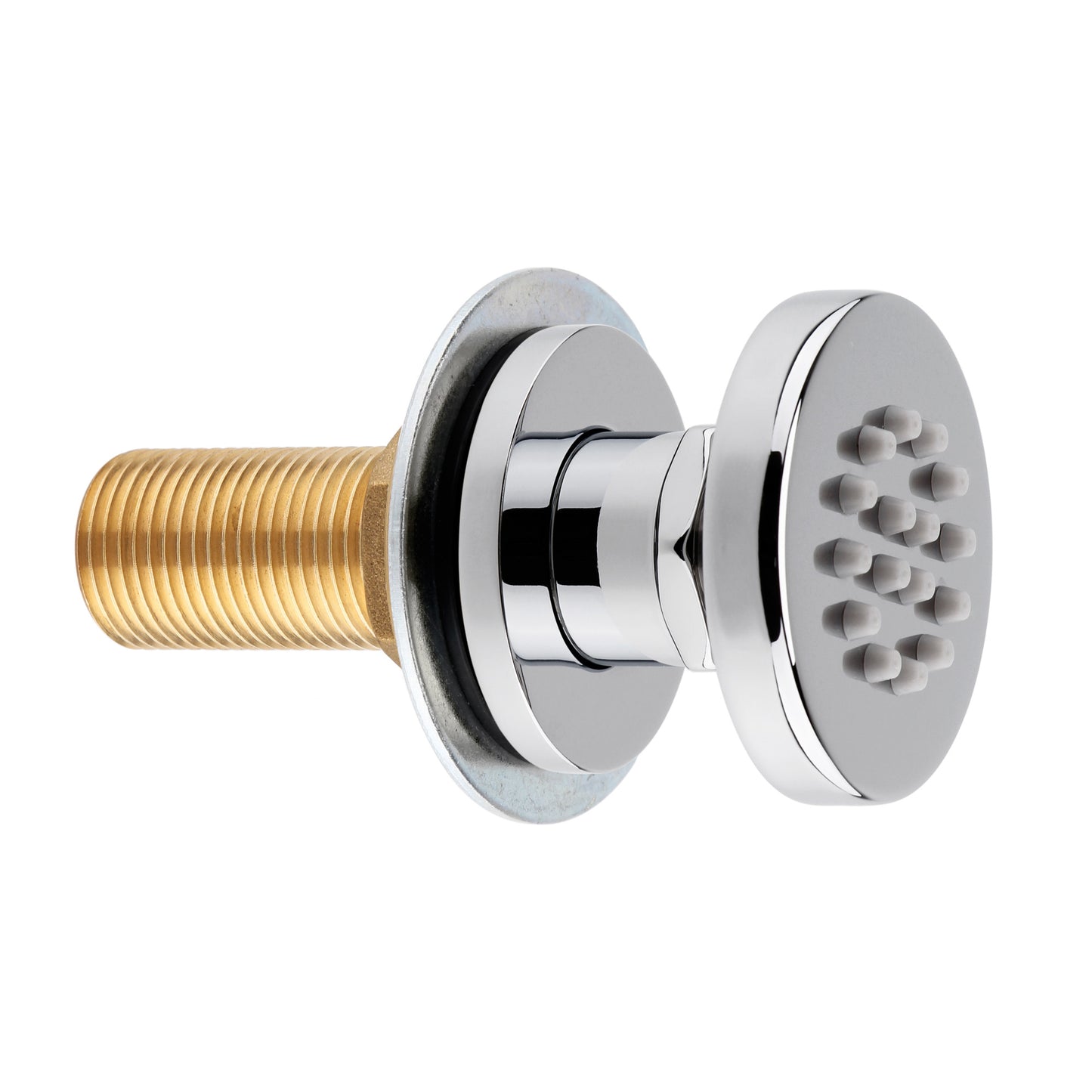 Round shower body jet - chrome