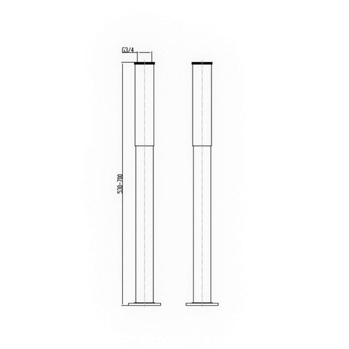 Buy Traditional standpipes with adjustable shrouds for roll top baths (conceals water supply pipes) - gold online UK