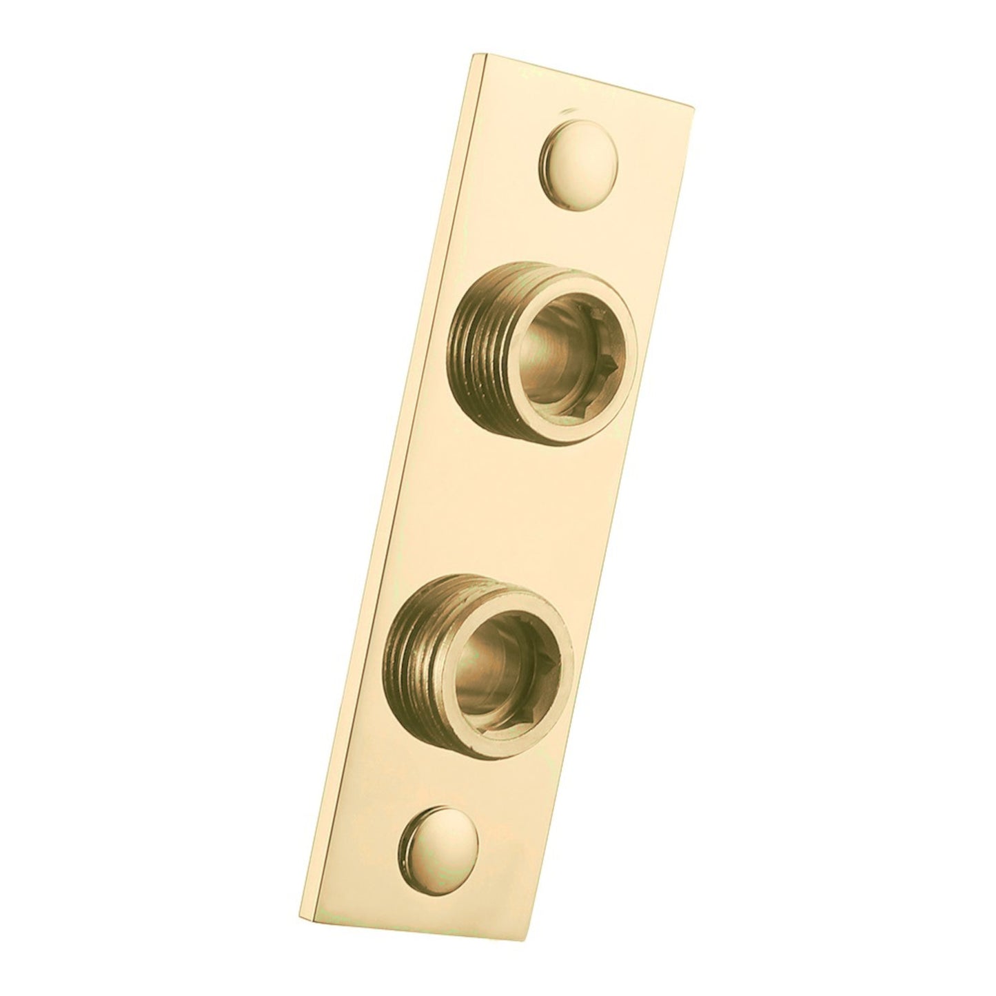 Easy fix wall plate for exposed mini thermostatic shower valves - brushed brass