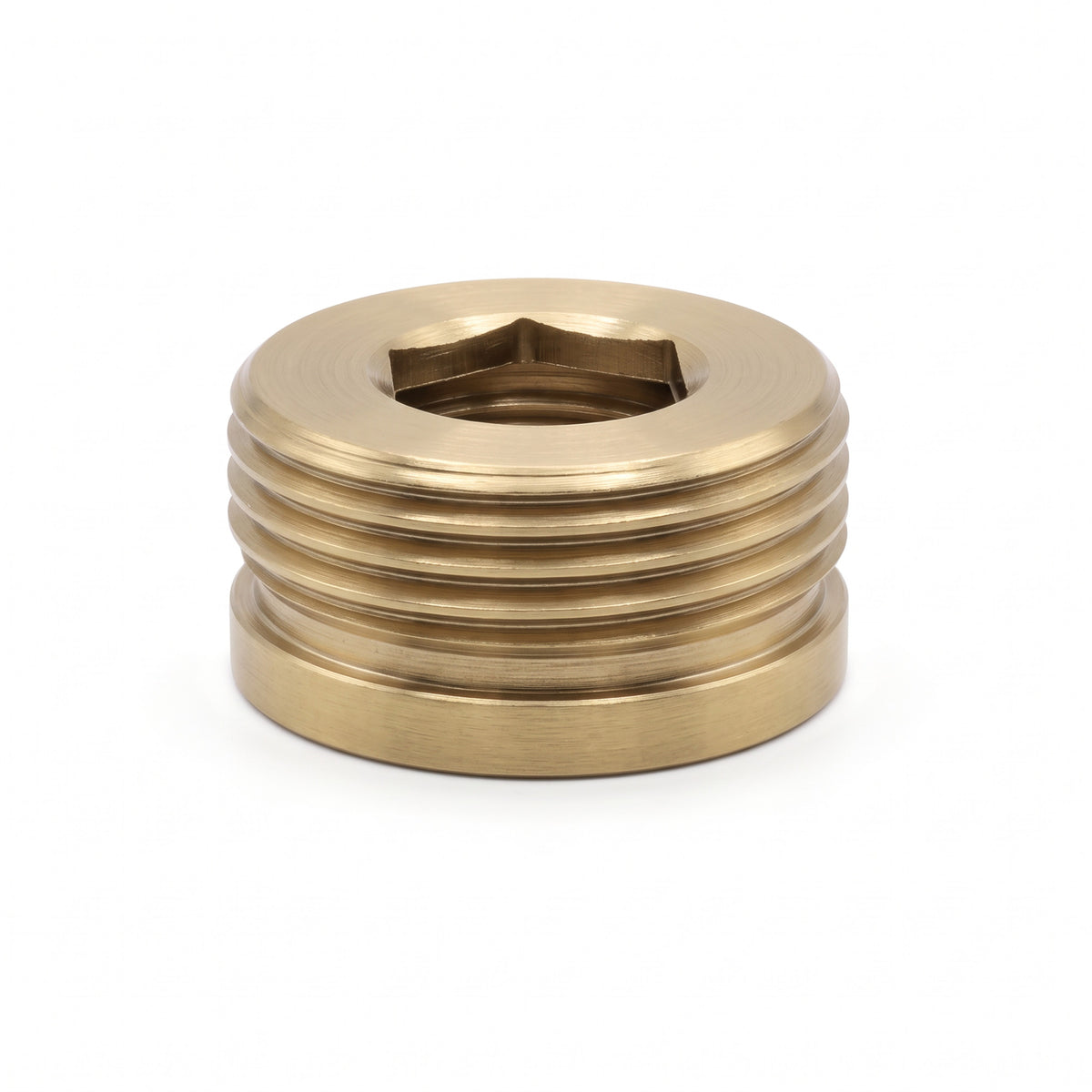 Shower adaptor 1/2" female to 3/4" male - brushed brass