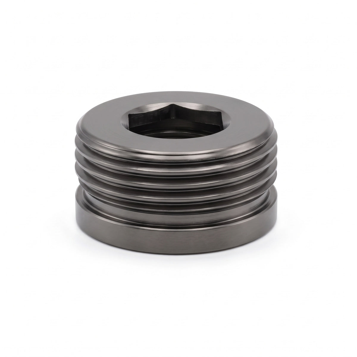 Shower adaptor 1/2" female to 3/4" male - gunmetal grey