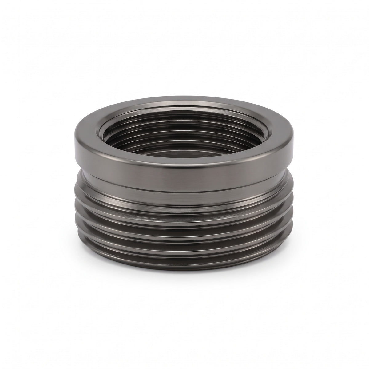 Shower adaptor 1/2" female to 3/4" male - gunmetal grey