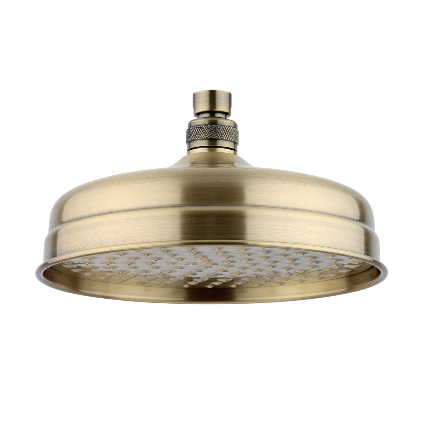 Traditional shower head apron rose brass 200mm - antique brass