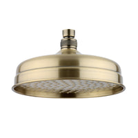 Traditional shower head apron rose brass 200mm - antique brass