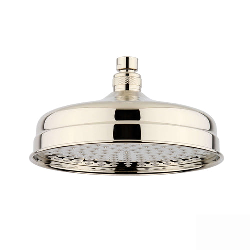 Buy Traditional shower head apron rose brass 200mm - gold online UK