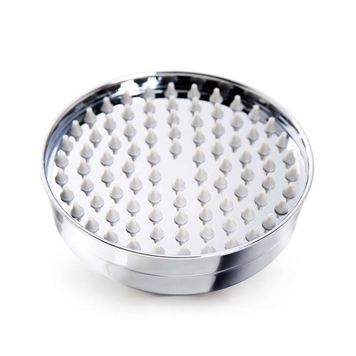 Buy Chrome Traditional shower head apron rose brass 150mm online UK