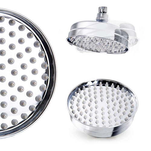 Buy Chrome Traditional shower head apron rose brass 150mm online UK