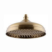 Traditional shower head apron rose brass 300mm - antique brass