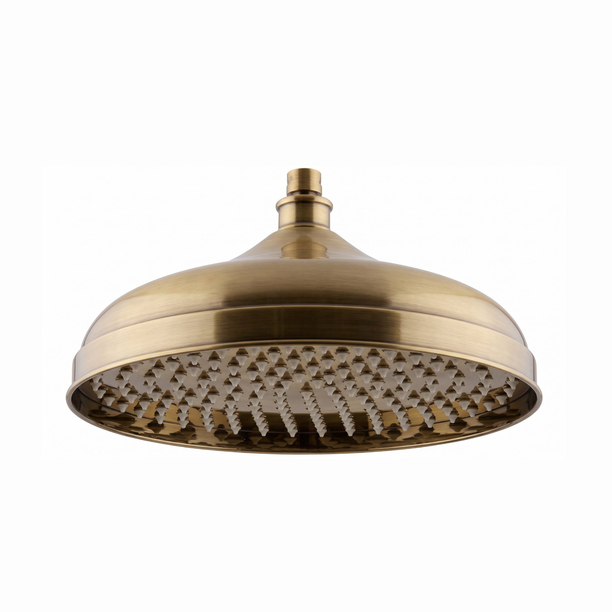 Traditional shower head apron rose brass 300mm - antique brass