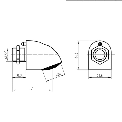Buy Ergo anti vandal shower head - chrome online UK