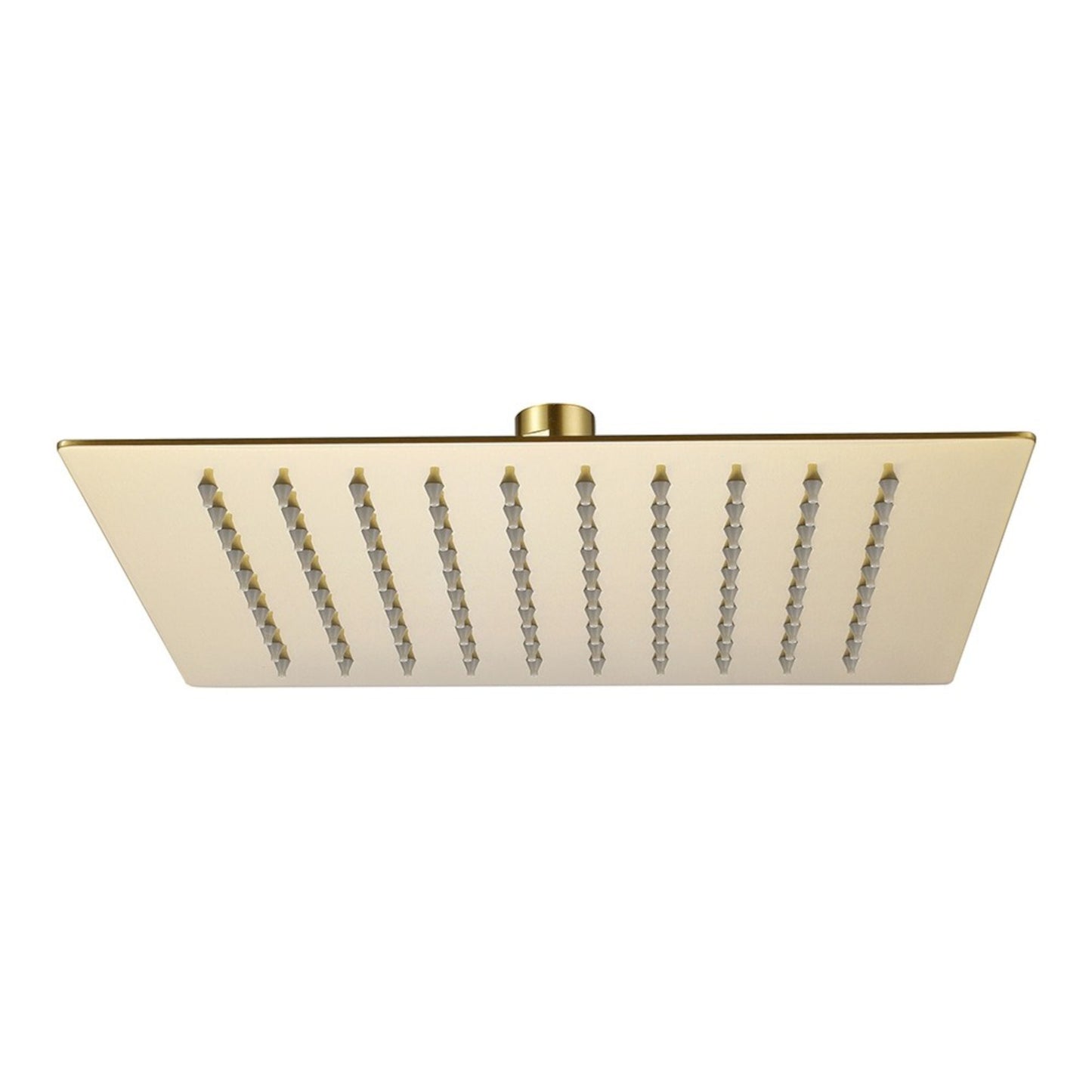 Buy Square ultra slim shower head stainless steel 200mm - brushed brass online UK