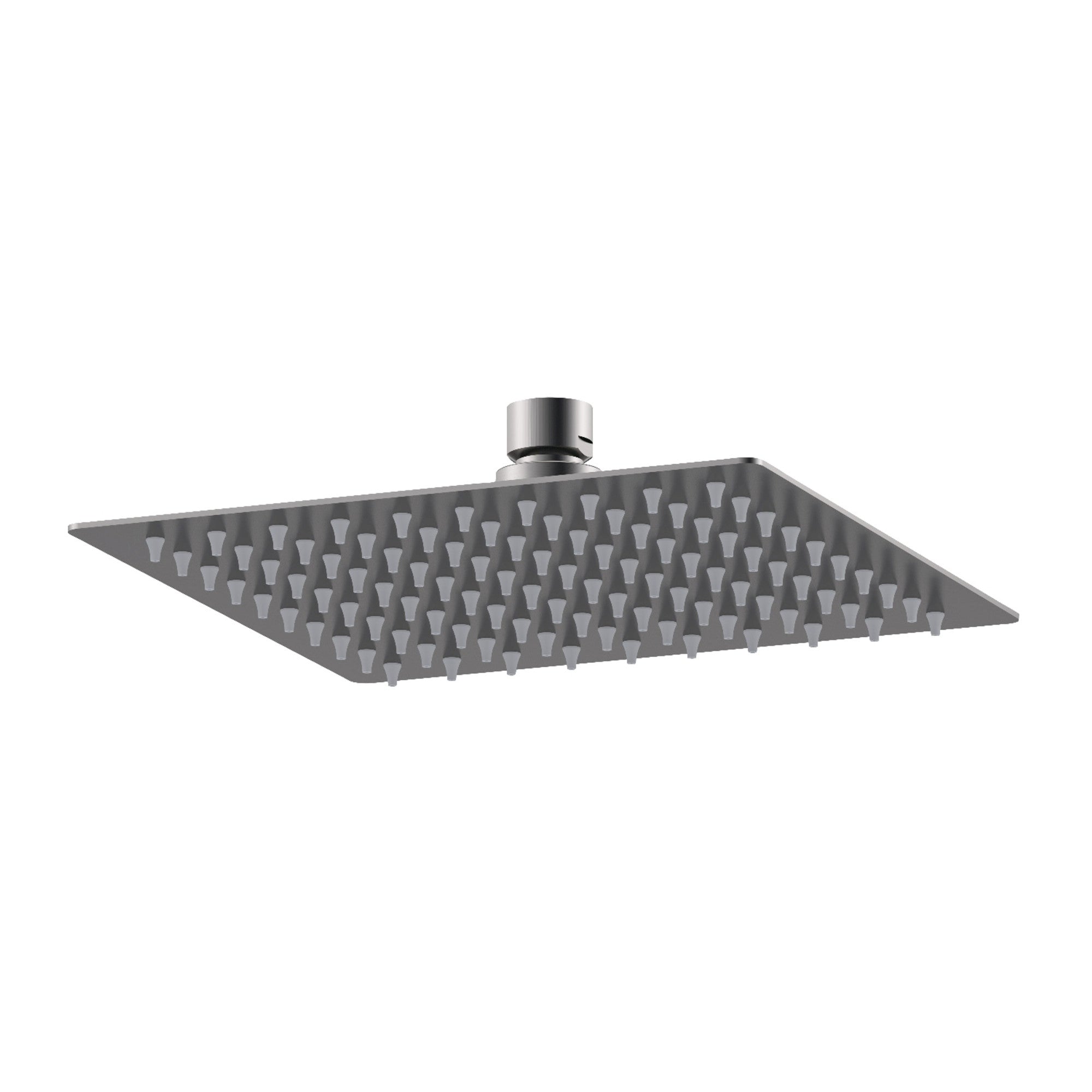 Square ultra slim shower head stainless steel 200mm - gunmetal grey