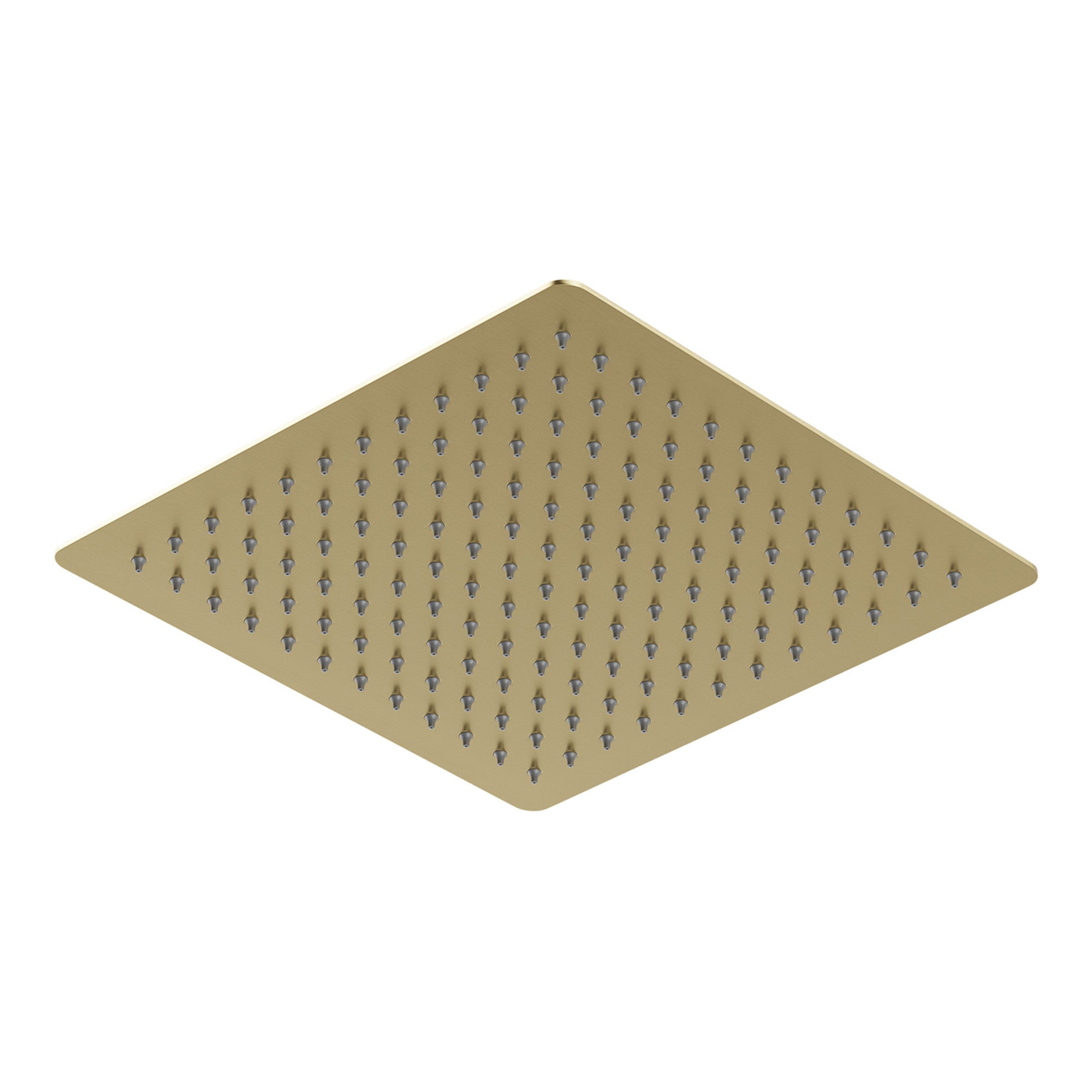 Square ultra slim shower head stainless steel 300mm - brushed brass