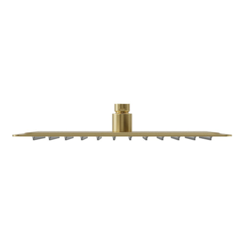 Buy Square ultra slim shower head stainless steel 300mm - brushed brass online UK