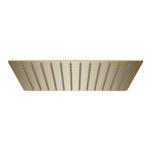 Buy Square ultra slim shower head stainless steel 300mm - brushed brass online UK