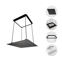 Buy Square recessed 400mm shower head stainless steel - matt black online UK