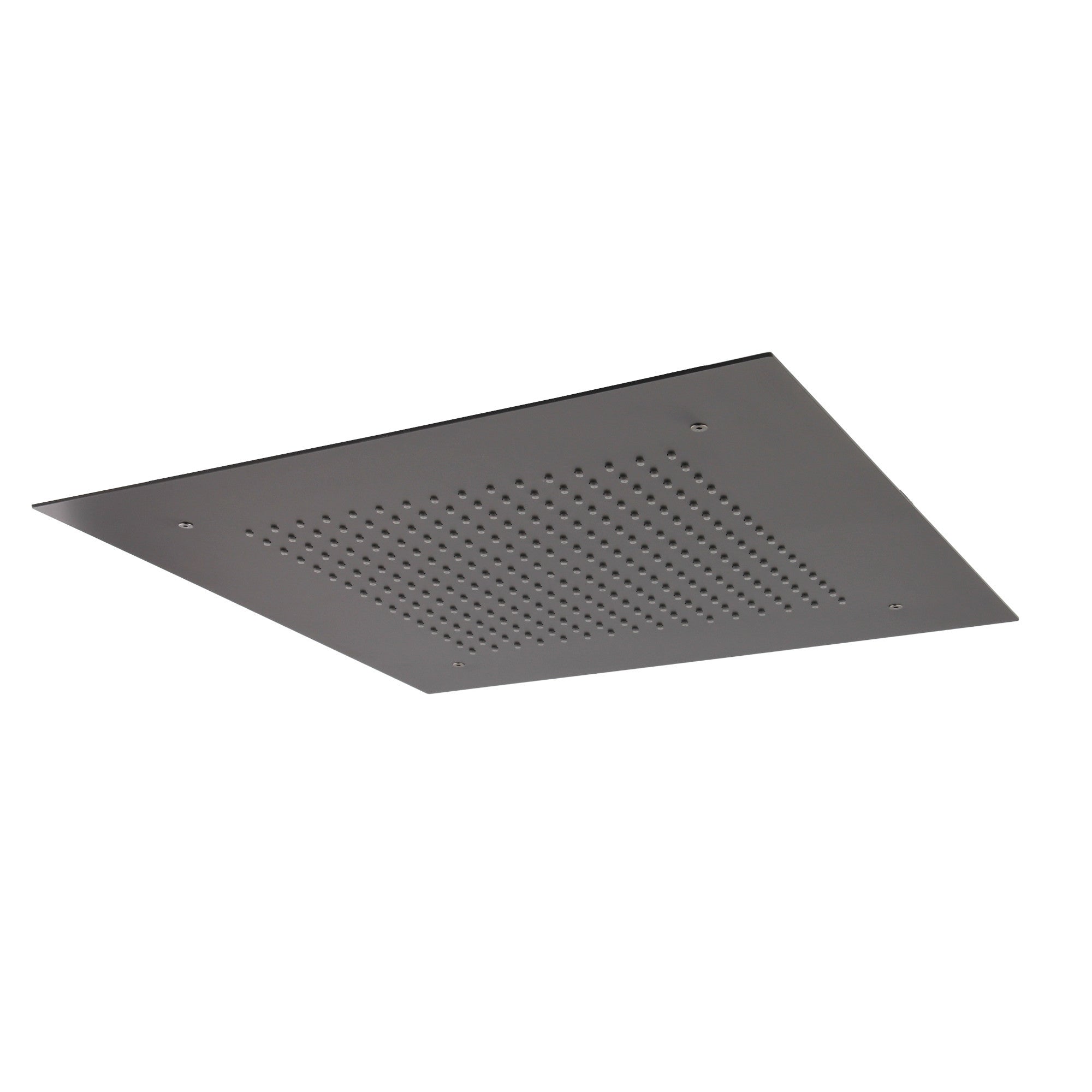 Square recessed 400mm shower head stainless steel - gunmetal grey