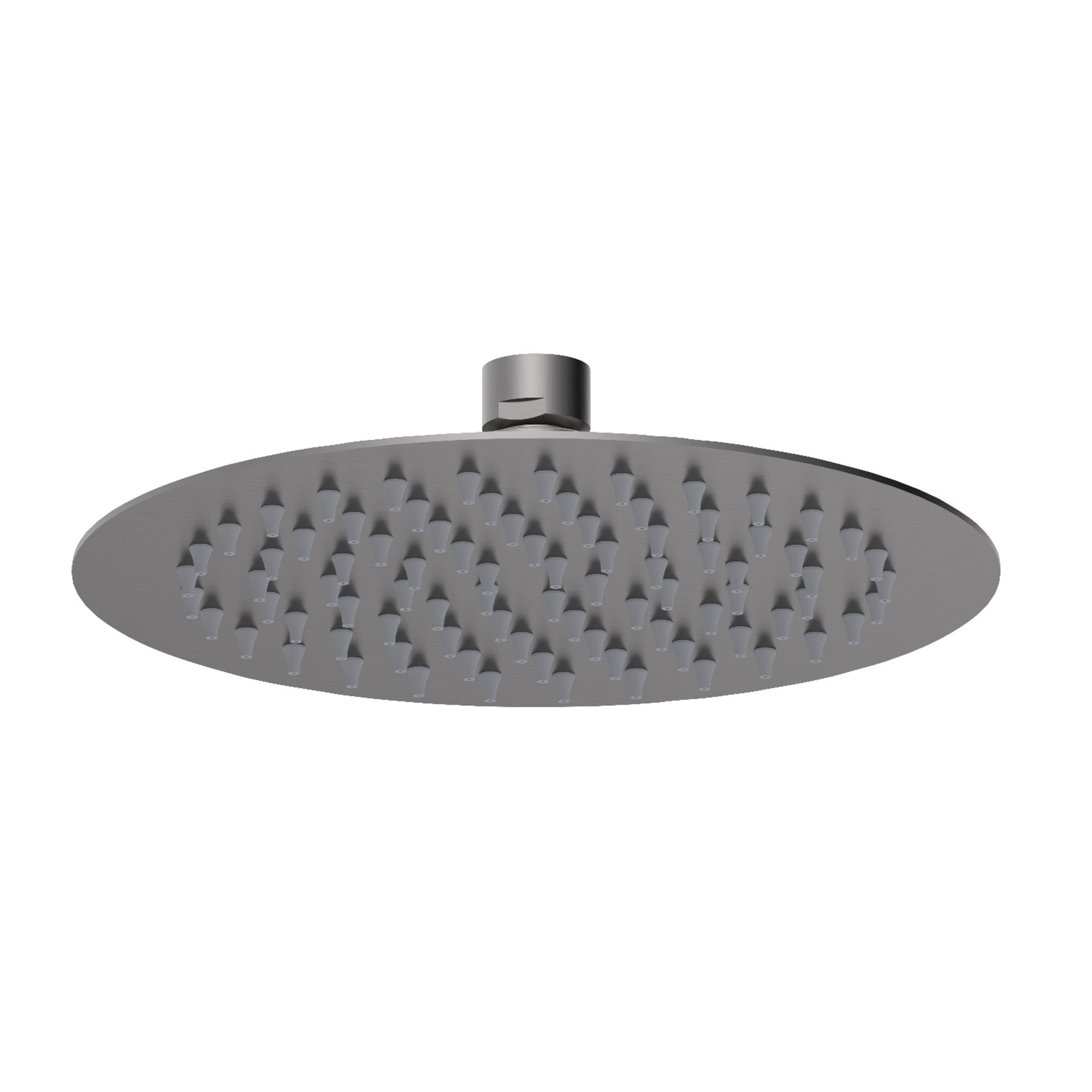 Round ultra slim shower head stainless steel 200mm - gunmetal grey