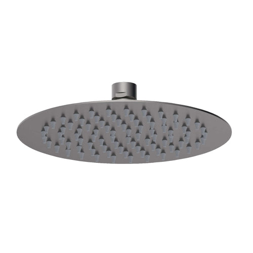 Buy Round ultra slim shower head stainless steel 200mm - gunmetal grey online UK
