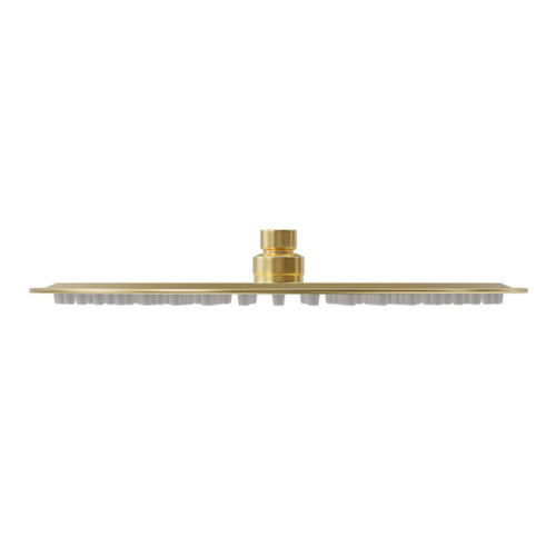 Buy Round ultra slim shower head stainless steel 300mm - brushed brass online UK