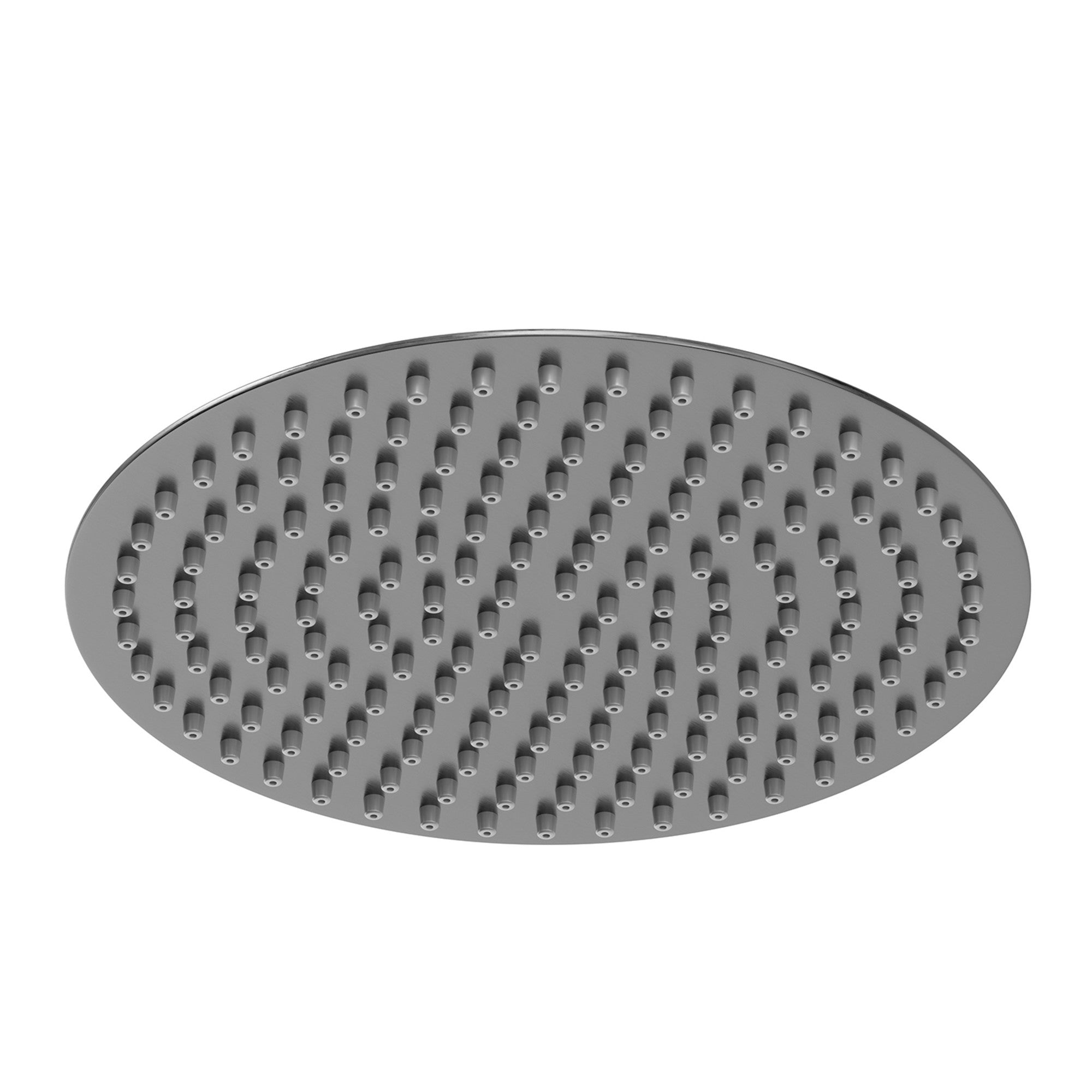 Round ultra slim shower head stainless steel 300mm - gunmetal grey