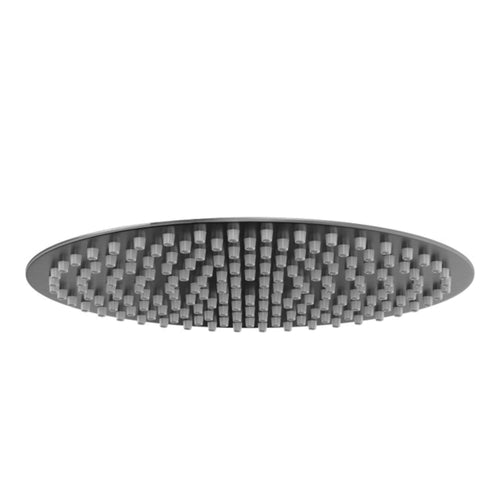 Buy Round ultra slim shower head stainless steel 300mm - gunmetal grey online UK