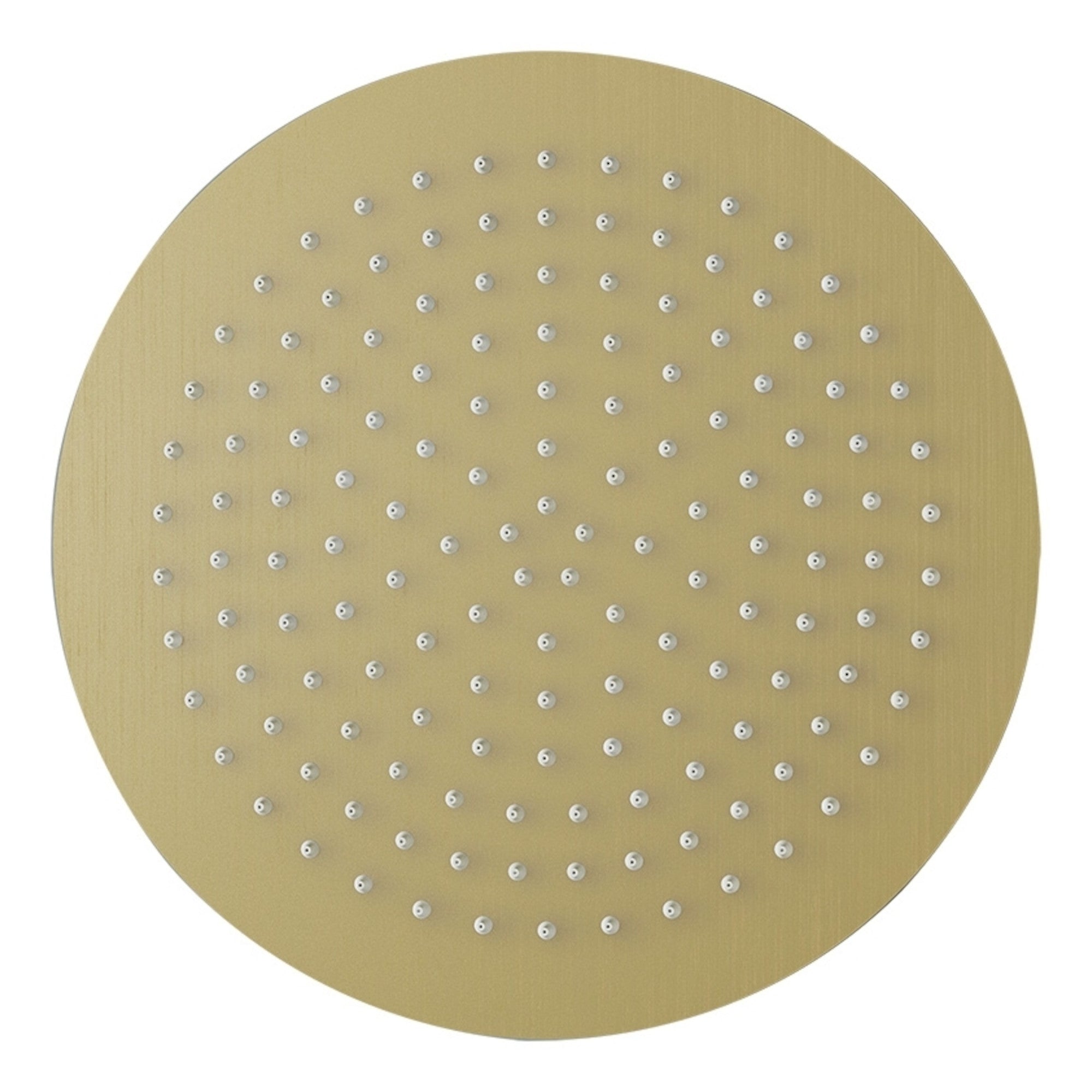 Round ultra slim shower head stainless steel 400mm - brushed brass