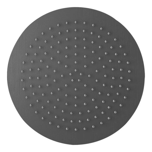 Buy Round ultra slim shower head stainless steel 400mm - gunmetal grey online UK