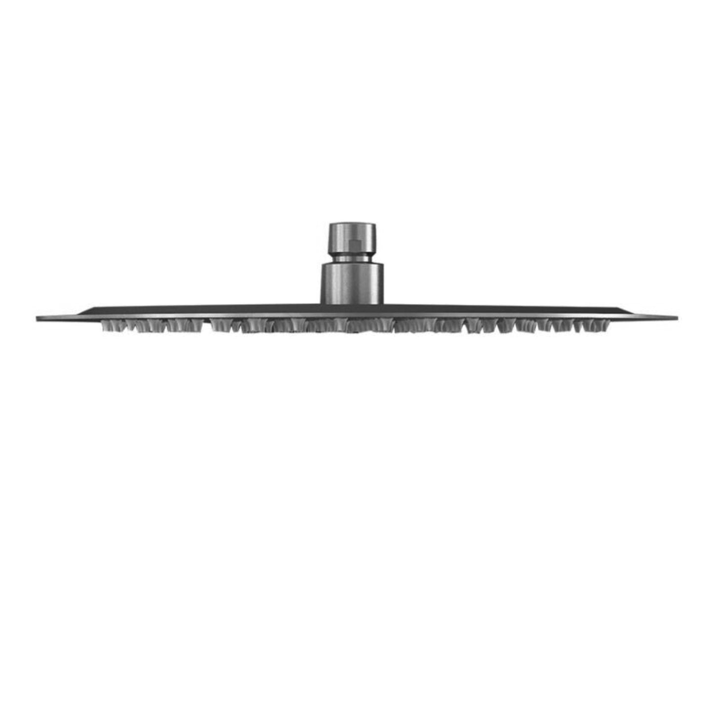 Round ultra slim shower head stainless steel 400mm - gunmetal grey
