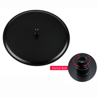 Dune round dual shower riser rail kit for exposed installation - black