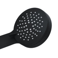 Dune round dual shower riser rail kit for exposed installation - black