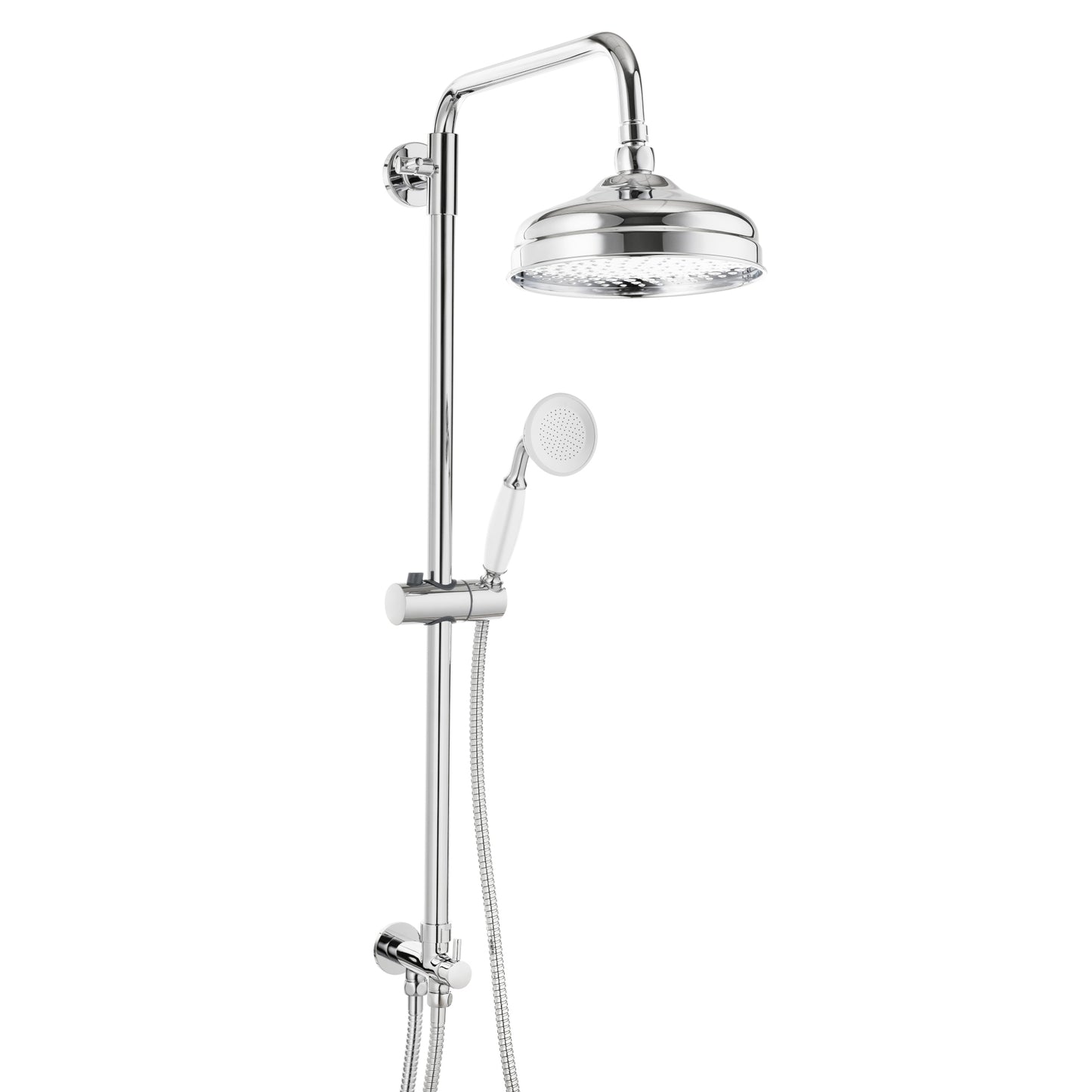 Dune traditional dual shower riser rail kit for exposed installation - chrome