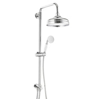 Dune traditional dual shower riser rail kit for exposed installation - chrome