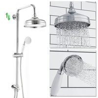 Dune traditional dual shower riser rail kit for exposed installation - chrome