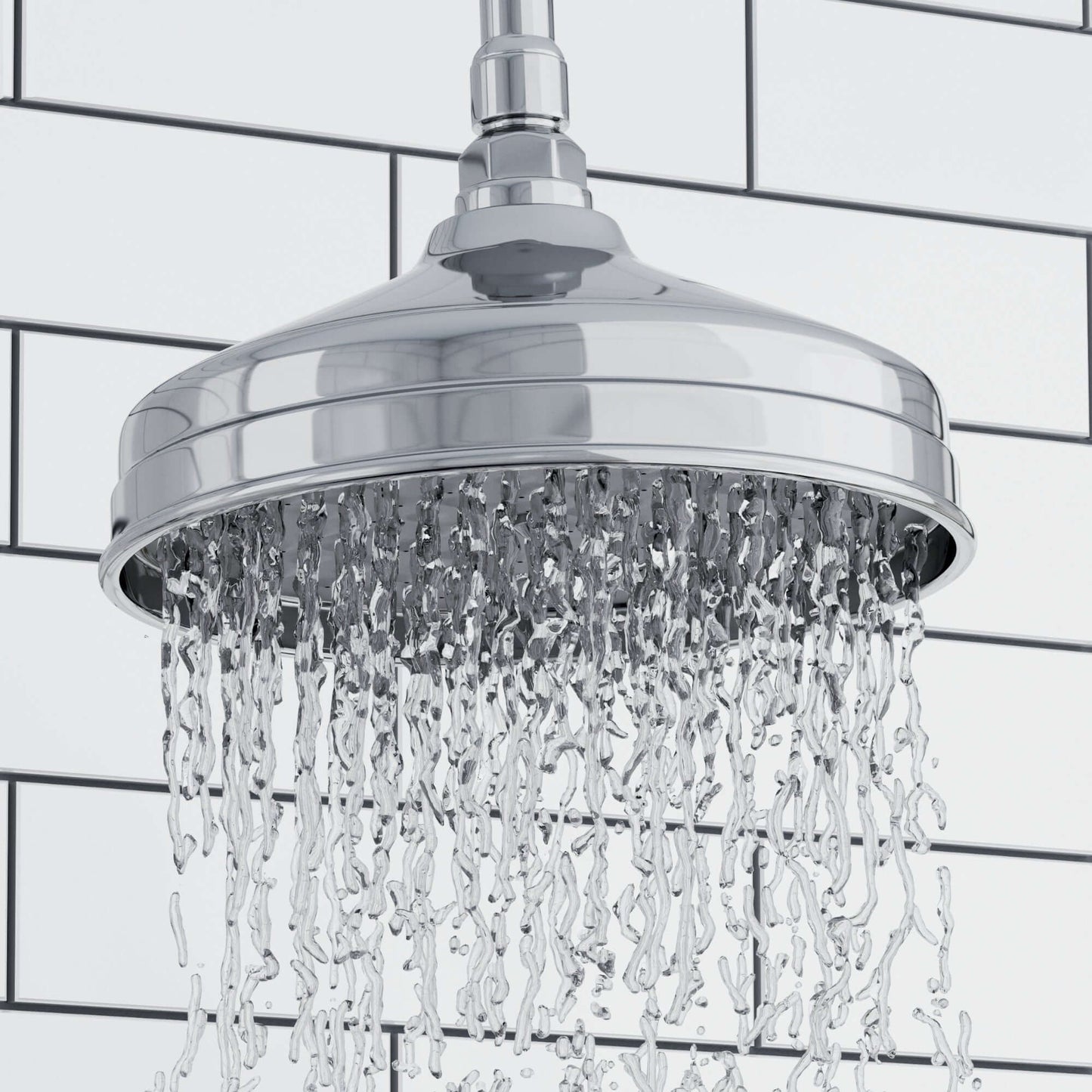 Buy Carre Dual Rigid Riser Kit Traditional Solid Brass Overhead Rain Shower & Brass Handheld Shower - Chrome Online UK | HOUSE OF ENKI