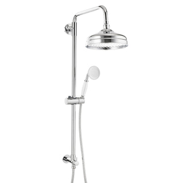 Traditional dual shower riser rail kit for concealed installation - chrome