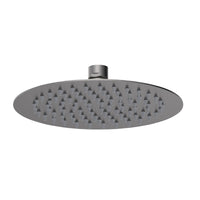 Dune round dual shower riser rail kit for exposed installation - gunmetal grey