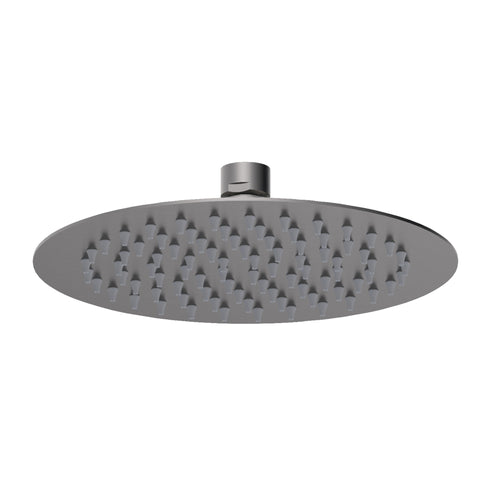 Dune round dual shower riser rail kit for exposed installation - gunmetal grey