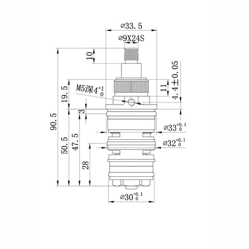 Buy Thermostatic shower bar valve cartridge - Luna, Gallant online UK
