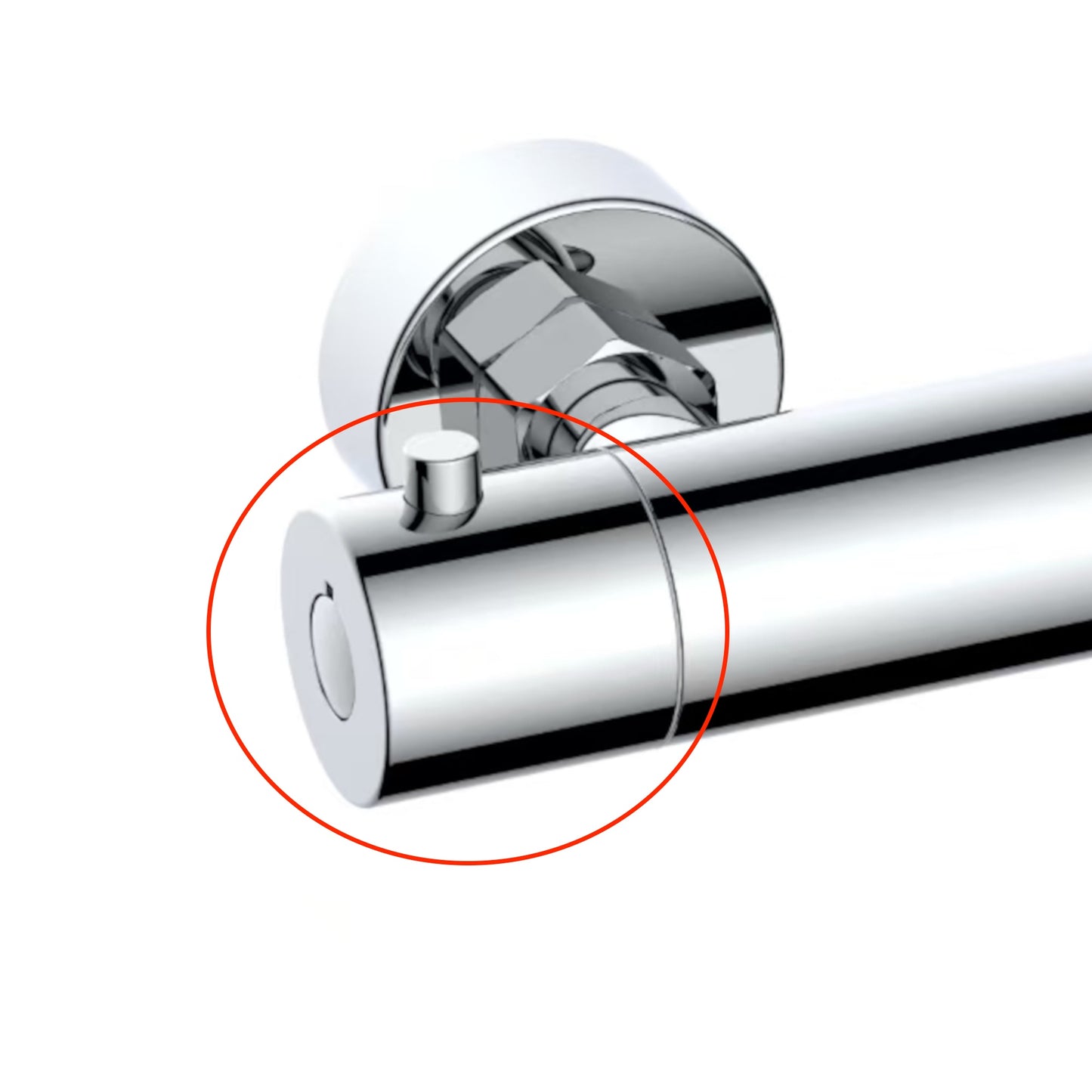 On/off diverter handle for Dune - chrome