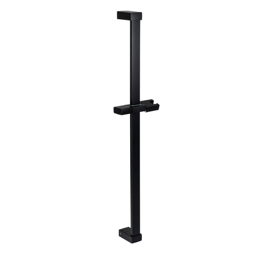 Buy Square contemporary shower slider rail bar with hand shower holder - black online UK