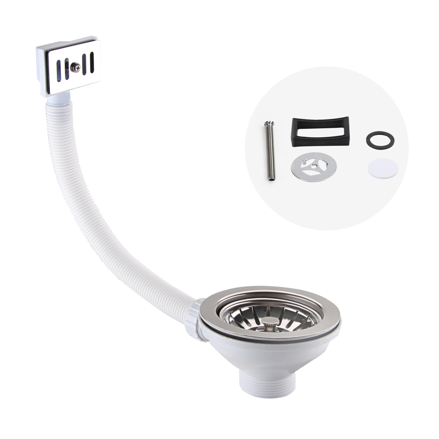 Universal sink waste - chrome