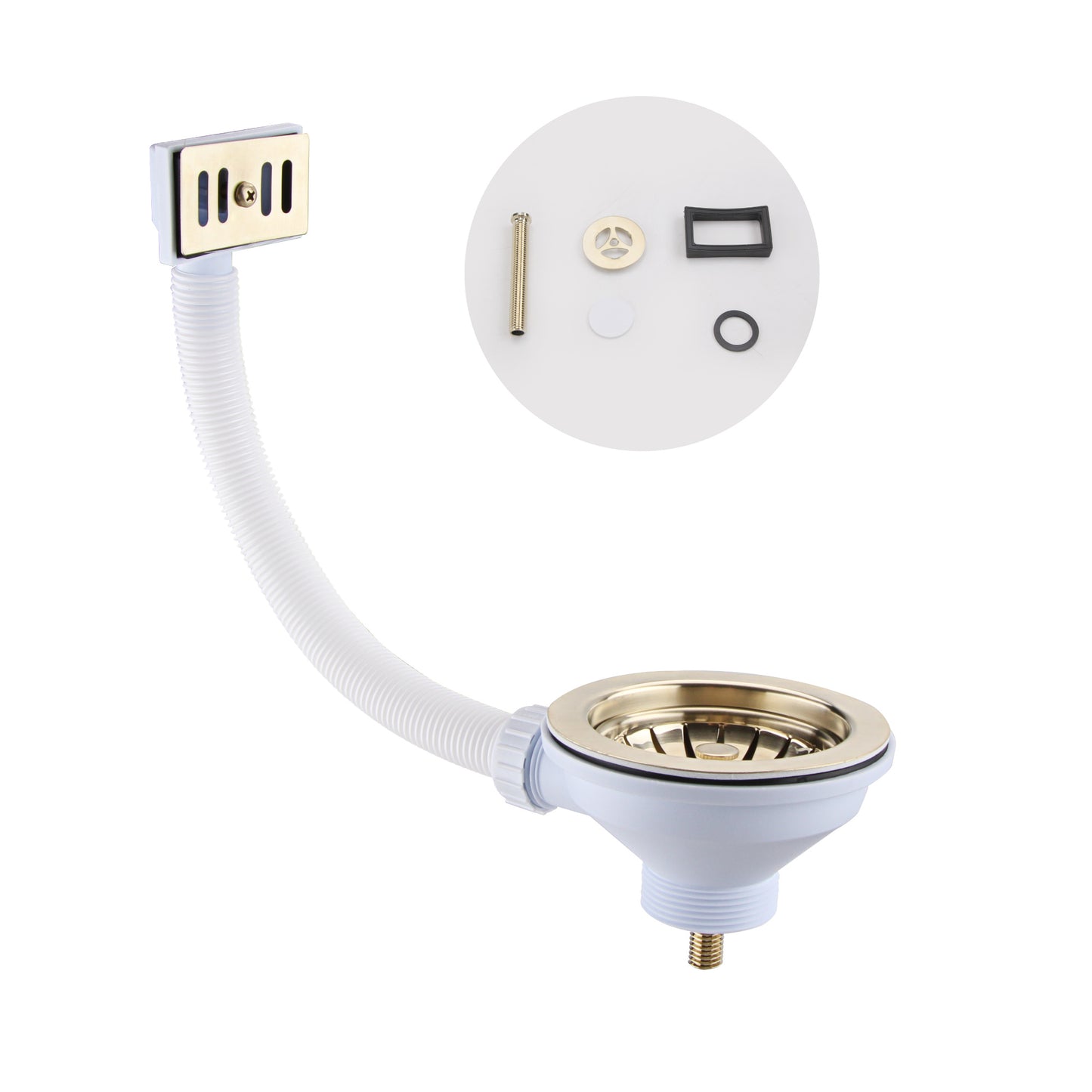 Universal sink waste - brushed brass