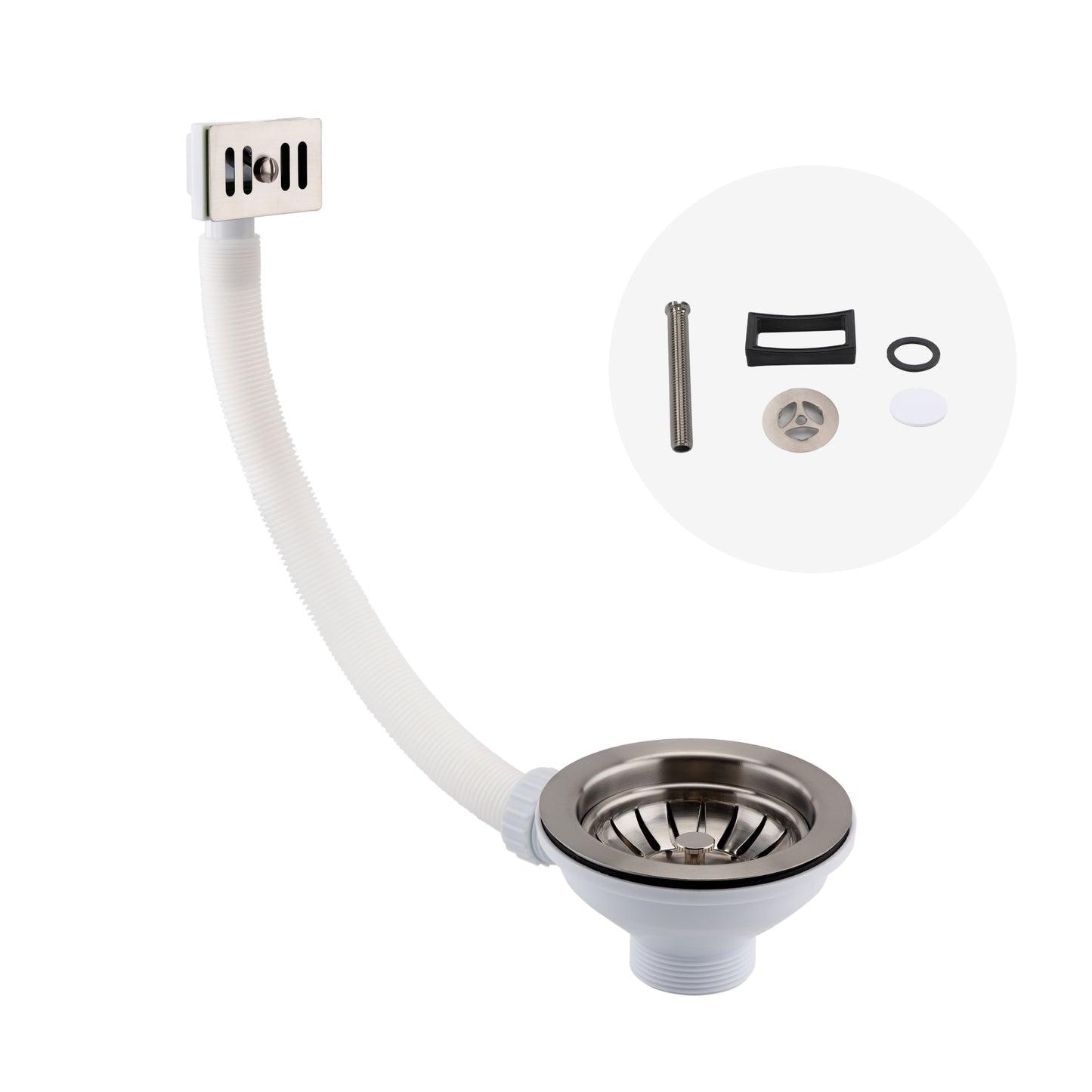Universal sink waste - brushed nickel