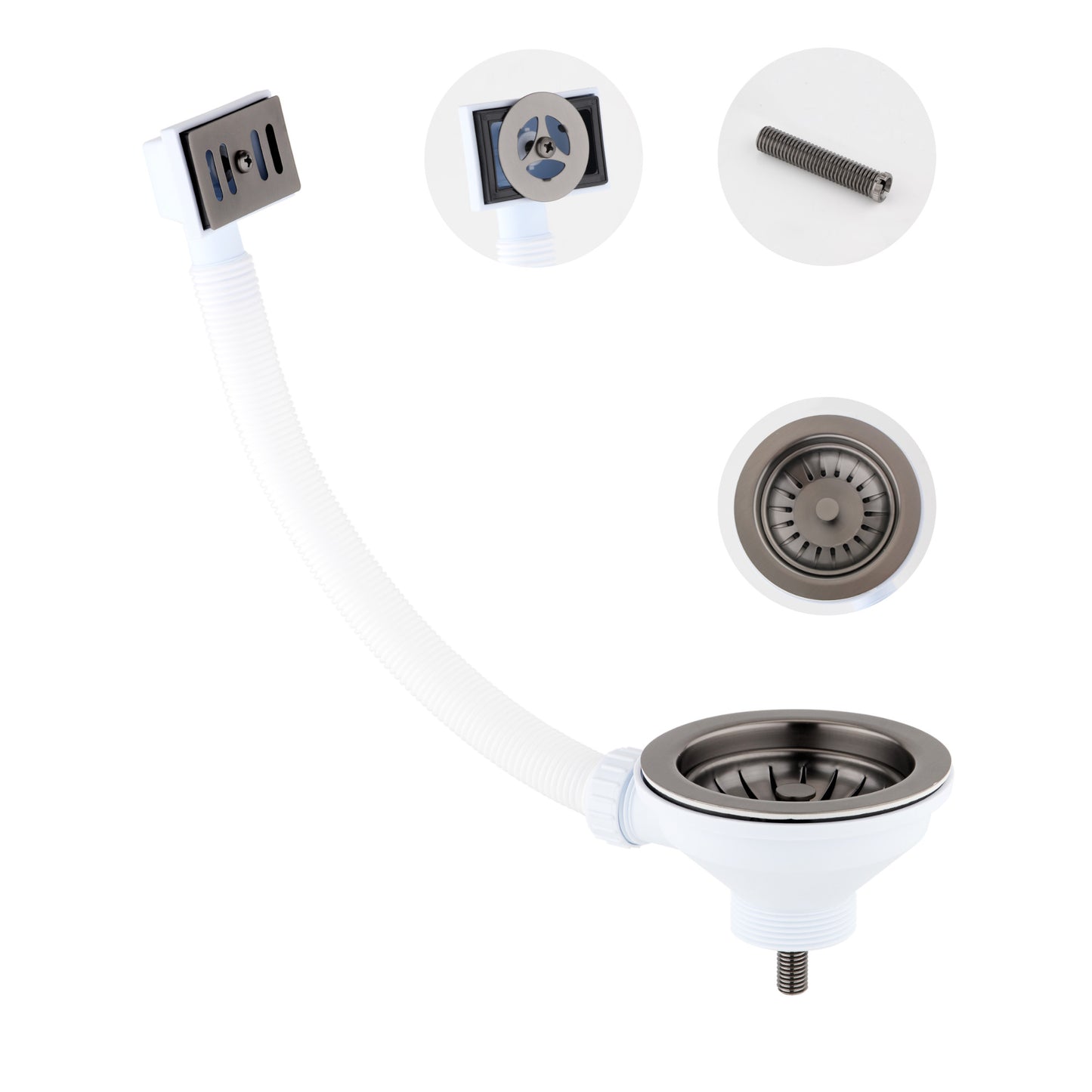 Universal sink waste - gunmetal grey