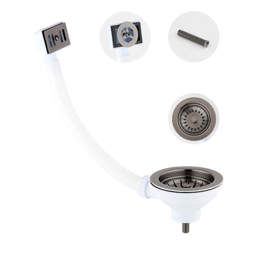 Universal sink waste - gunmetal grey