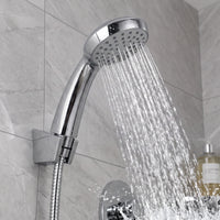 Apollo manual shower mixer with handset, hose and wall bracket