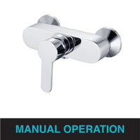 Apollo manual shower mixer with handset, hose and wall bracket